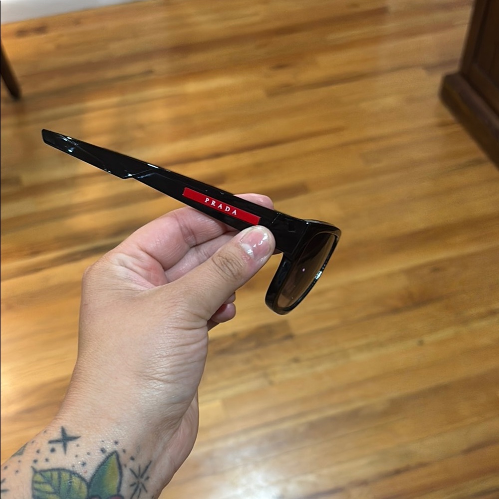 Prada Black and Red Designer Sunglasses